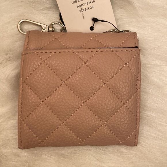 NWT Steve Madden Black Floral Purse w/ Matching Mini Pouch -l - Picture 13 of 16